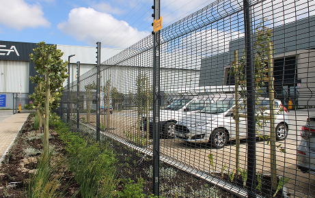 Project fence close-up