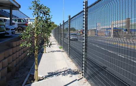 Project fence close-up