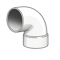 Short UPVC Bend