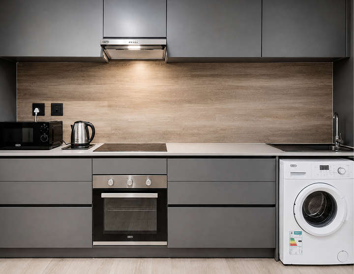Modern furnished kitchen in Kozy Cove accommodation