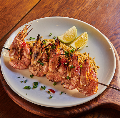 kronendal-flame-grilled-prawn-skewers-couscous-salad-lemon