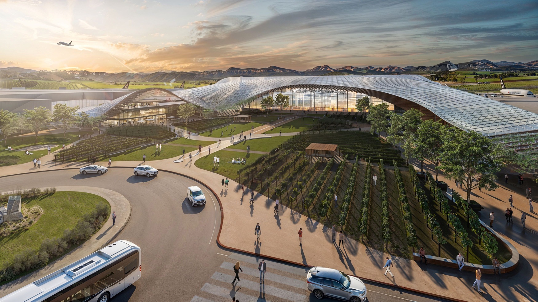 Artist’s Impression Of The Proposed Cape Winelands Airport By Boogertman + Partners